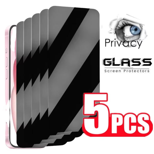 5-Pack Privacy Screen Protectors for iPhone (Compatible with iPhone 15/14/13/12/11 Pro/Pro Max) - Anti-Fall Tempered Glass for Enhanced Privacy and Protection